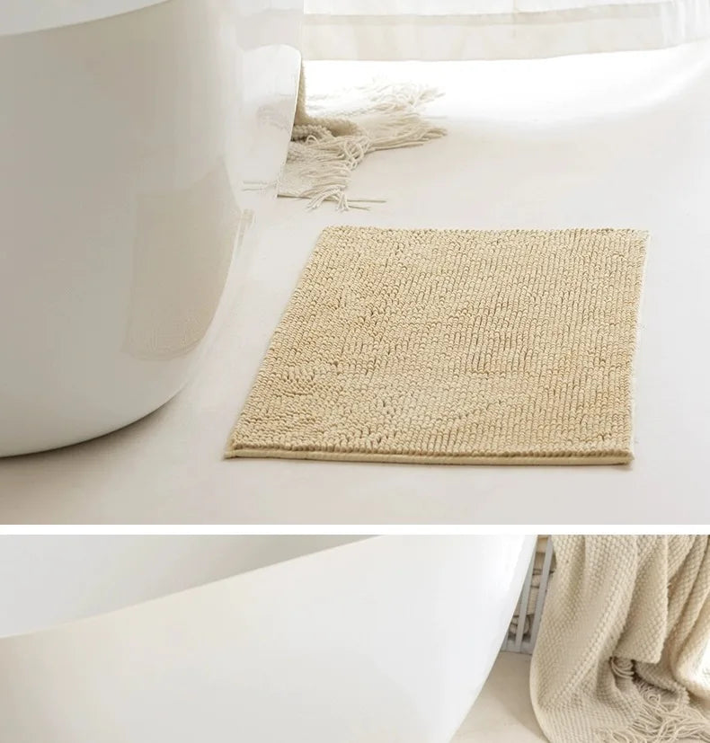 Chenille Bath Mats Encrypted Thickened Short Plush Strong