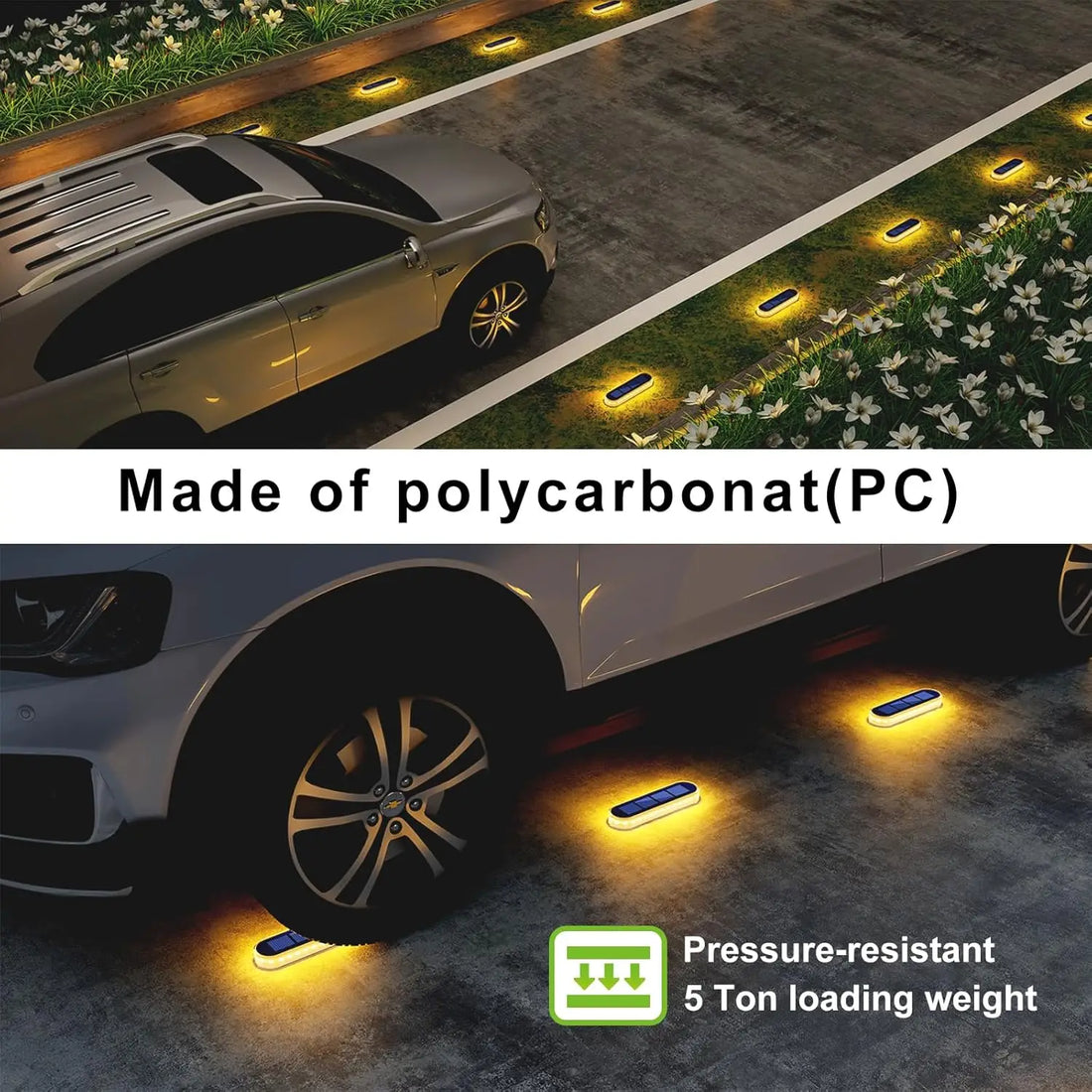 Quality Solar Step Lights Waterproof IP68 Warm White LED Path Lights