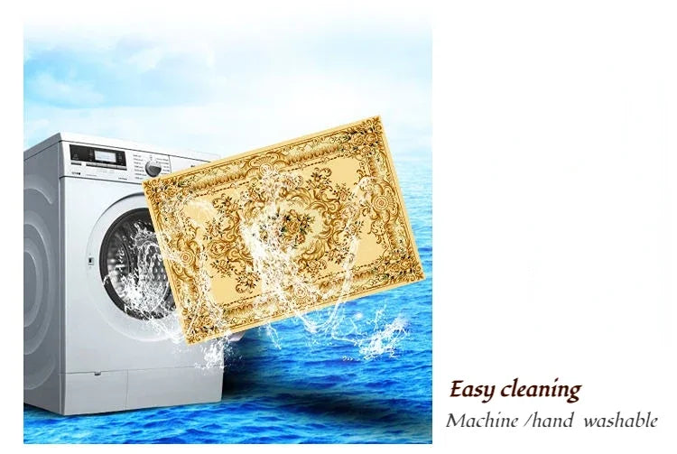 Modern Golden Luxury Carpet Large Living Room Decoration