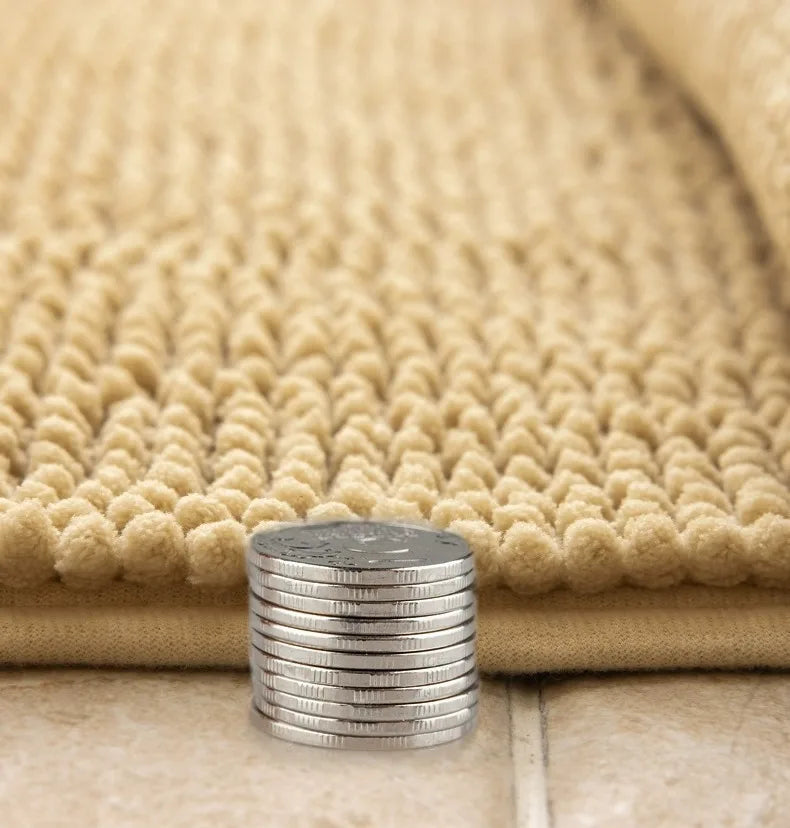 Chenille Bath Mats Encrypted Thickened Short Plush Strong