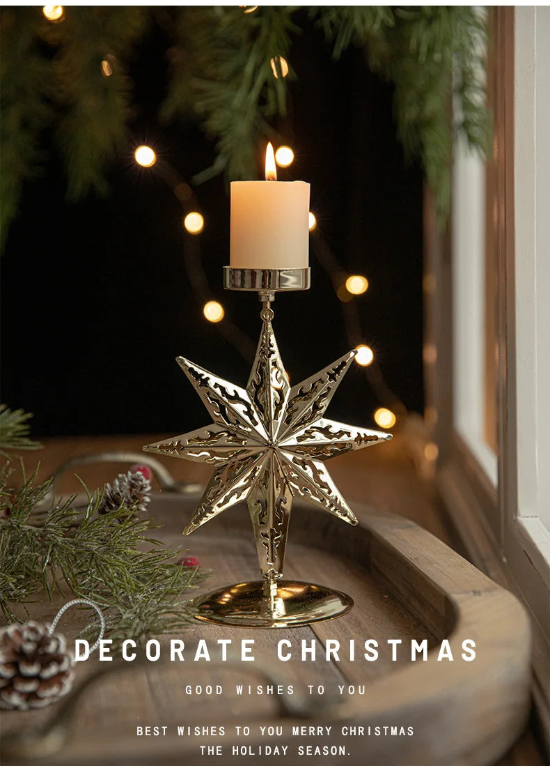 Christmas Golden Wrought Iron