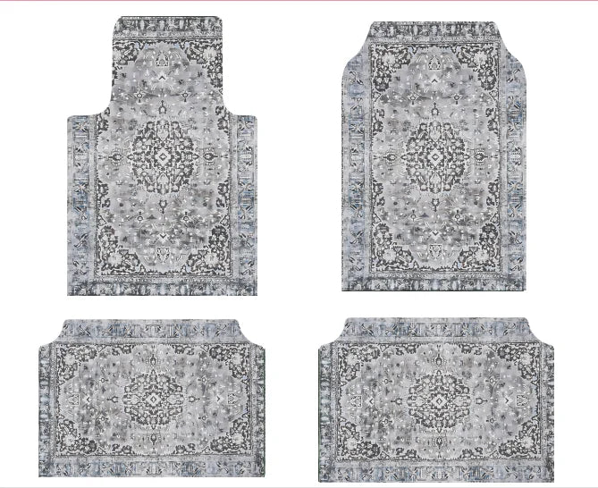 Set of Bohemian Style Floor Mat Universal Size Car Foot Mat