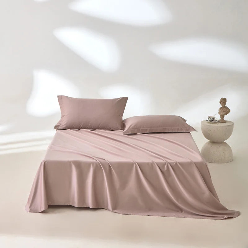 1pc Bed Flat Sheet 100% Egyptian Cotton Solid Color Top Sheets Single Double