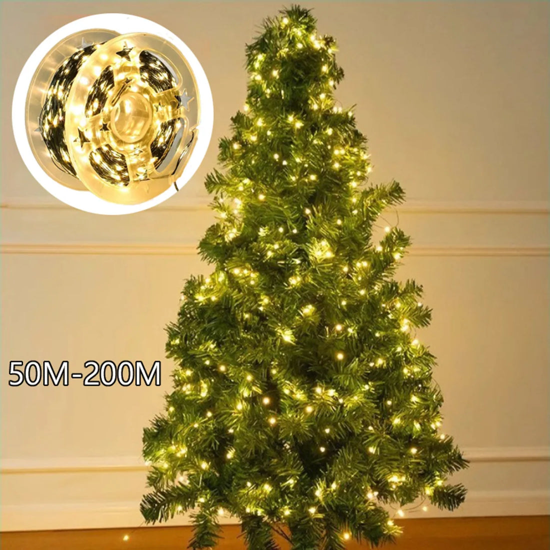 50M-200M String Lights Christmas Garland LED