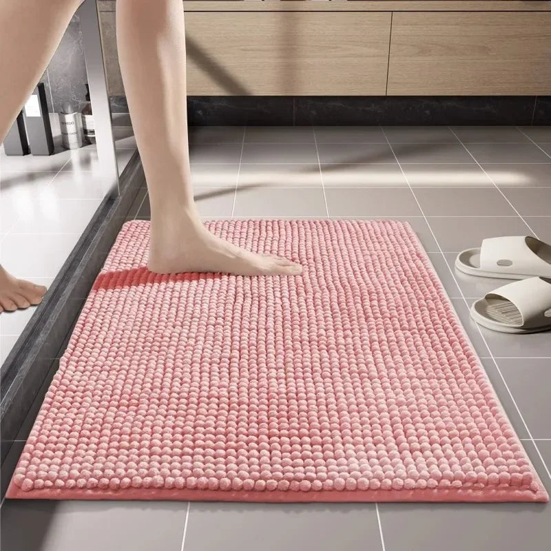Chenille Bath Mats Encrypted Thickened Short Plush Strong