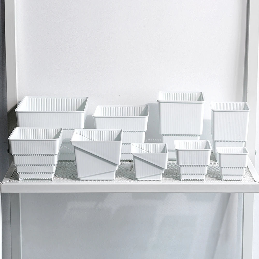 6 Pack Square Succulent Pots - Air Prunning Plastic Planters for Cactus