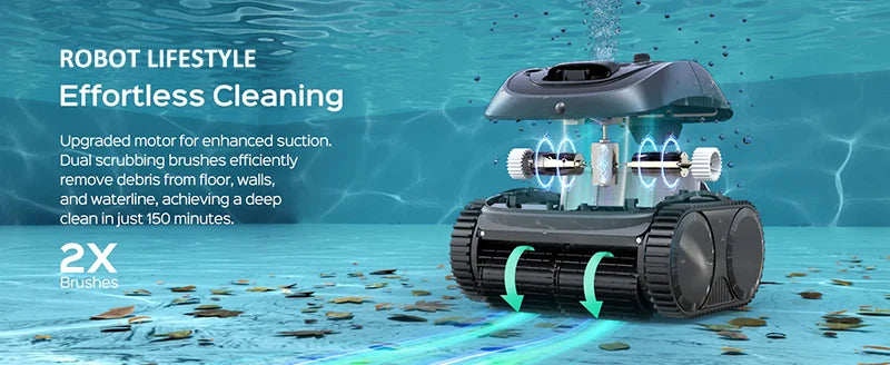 Wireless Robotic Swimming Pool Cleaner WYBOT C1 APP Control Clean Floor Wall