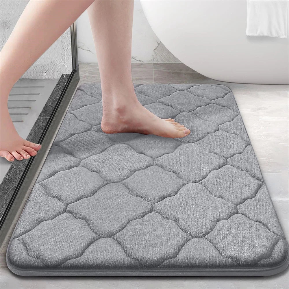 Homaxy Super Absorbent Bath Mat Memory Foam Carpet Non-Slip