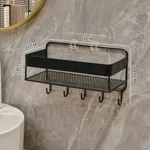 Gold storage rack bathroom storage rack wall mounted