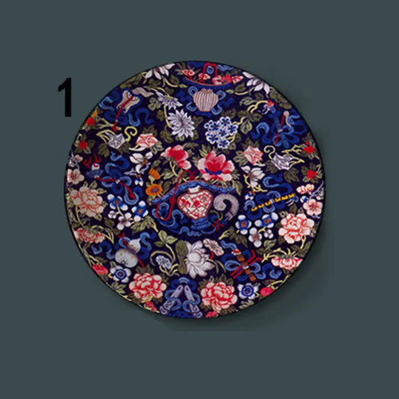 6-8inch Chinese Style Ceramic Plate with Dragon Phoenix