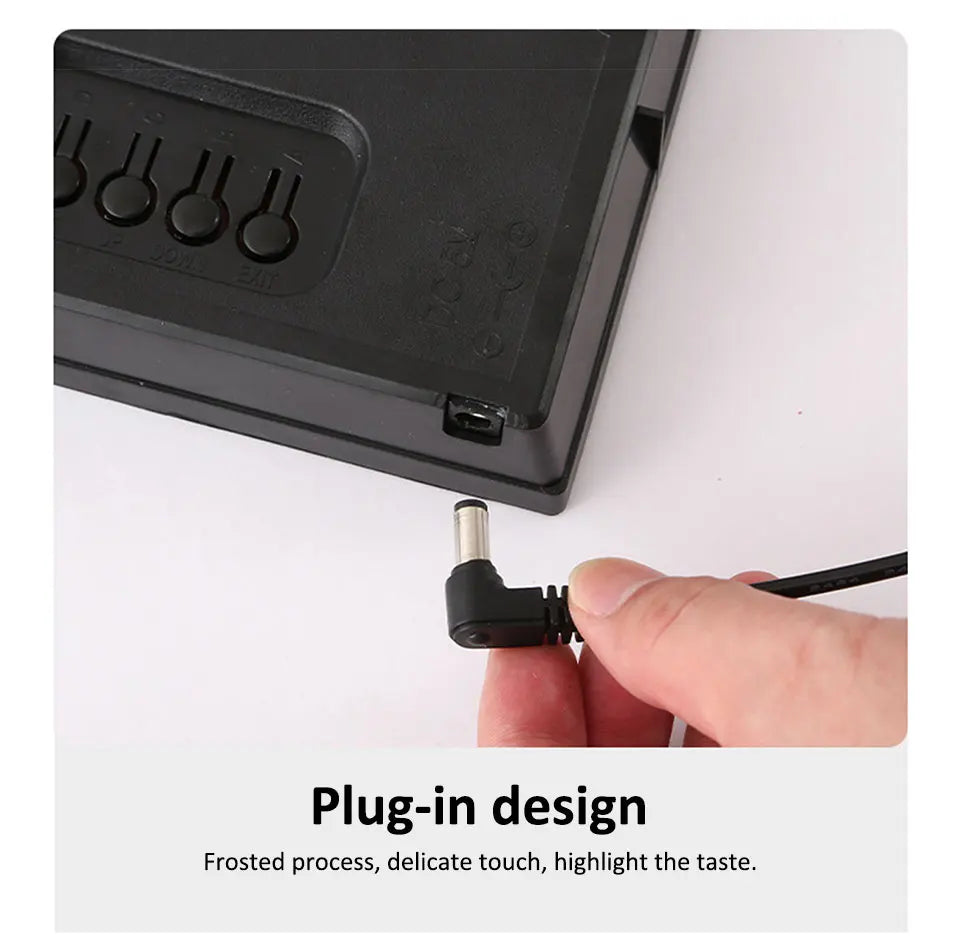 Digital Large Wall Clock Alarm Temperature Date Calendar Display