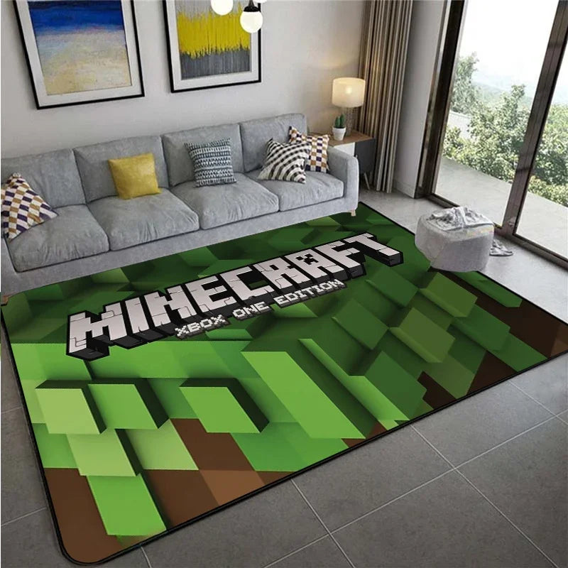 3D Game M-MINE Sandbox Carpet for Living Room Decor Bedroom