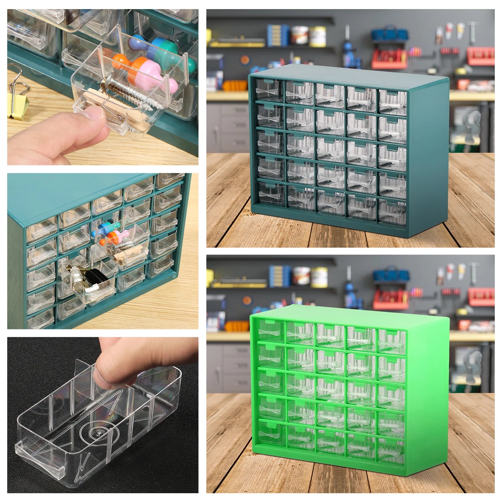 25 Drawer Plastic Drawer Storage Cabinet Storage Hardware and Craft Cabinet