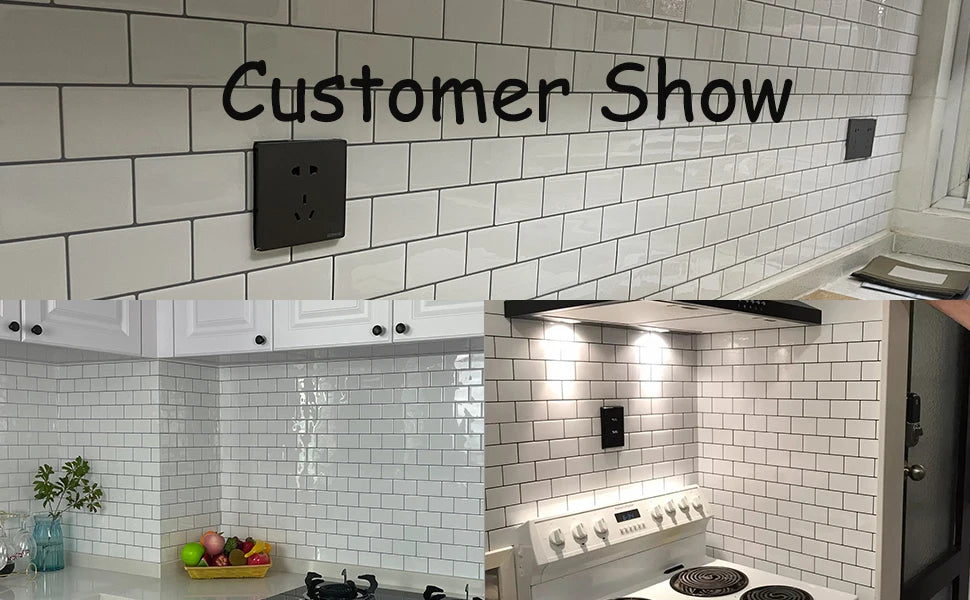 Subway Wall Stickers Peel and Stick 3d Brick Vinyl Wallpaper Bathroom Kitchen Backsplash