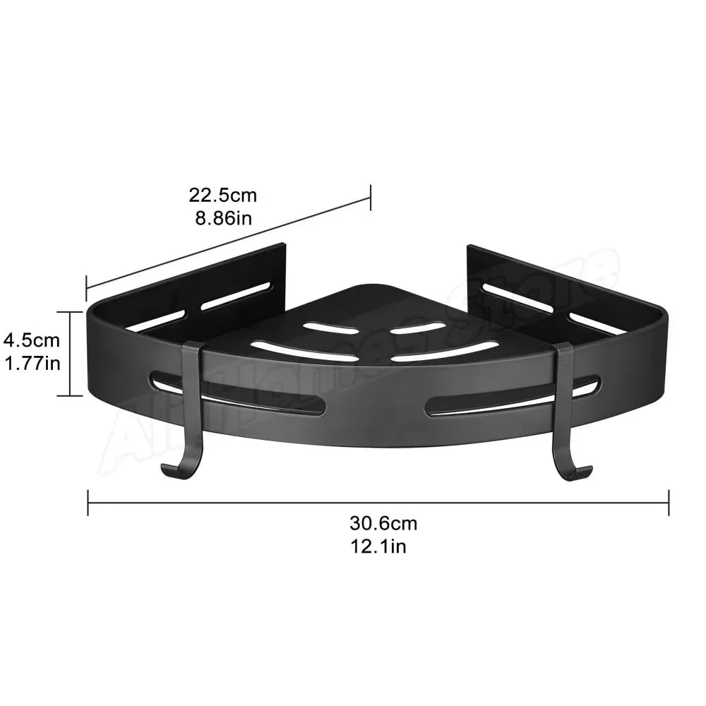 No Drill Wall Corner Bathroom Shelf Corner Shelf Storage Organizer