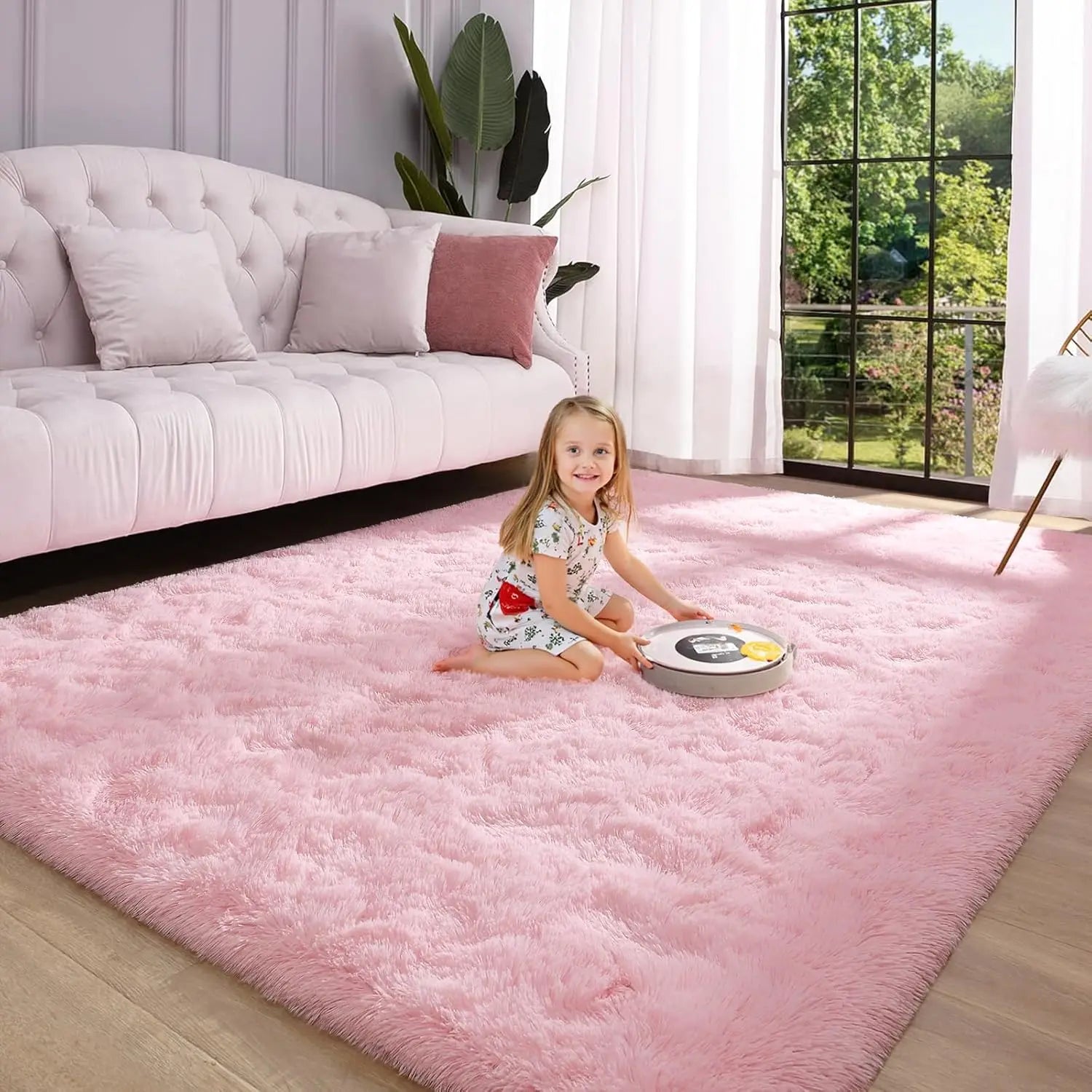 Plush Carpets Fluffy Ultra Soft Indoor Modern Area Rugs