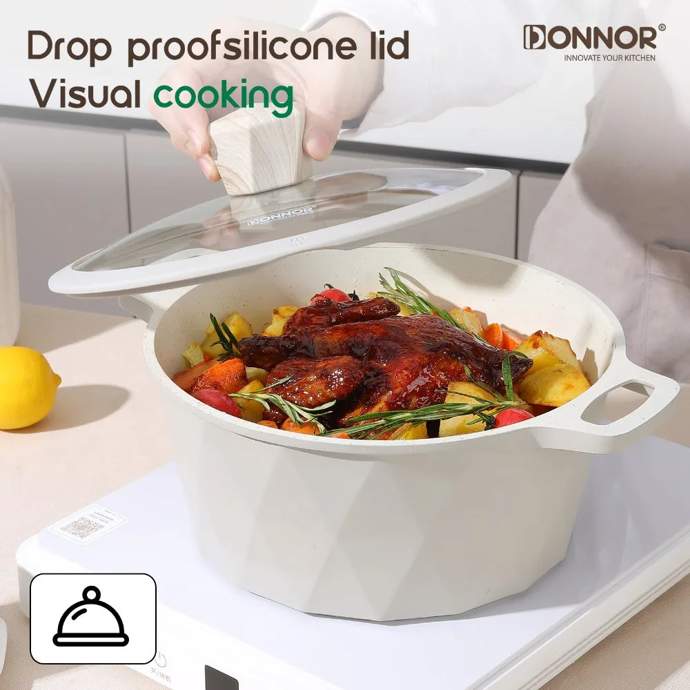 DONNOR 21pcs Pots and Pans Set Medical Stone Cookware Sets