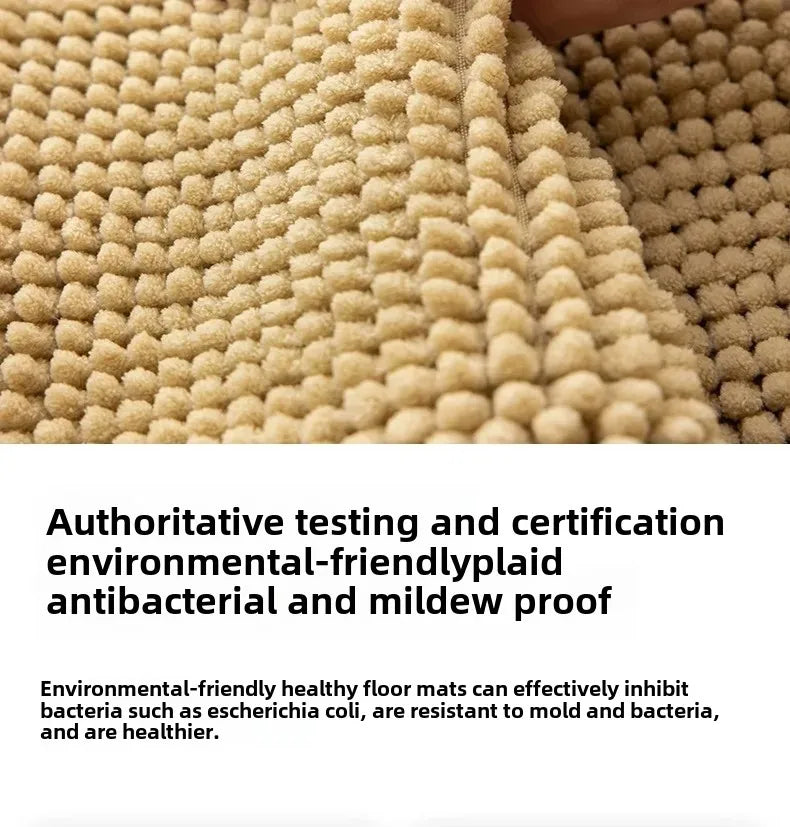 Chenille Bath Mats Encrypted Thickened Short Plush Strong