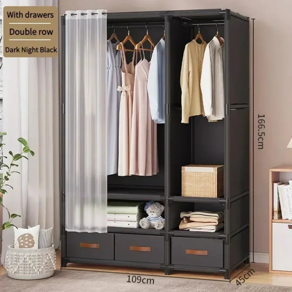 Wardrobe for HomeUse Bedroom Simple and LargeCapacityFabric Cabinet