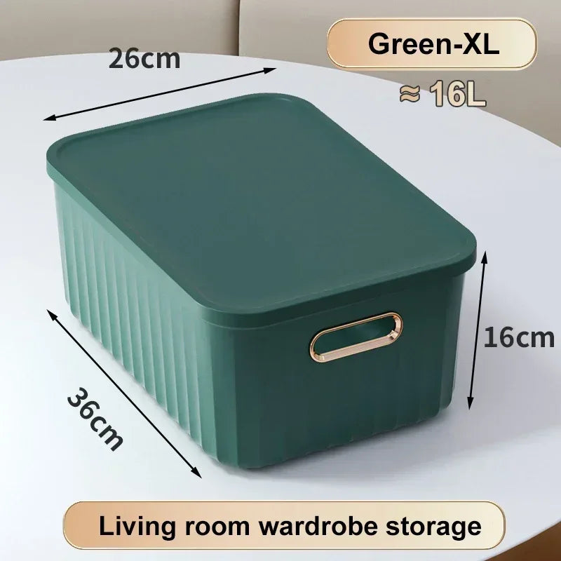 Sundries Storage Boxes with Lid Light Luxury Snacks Toys Storage