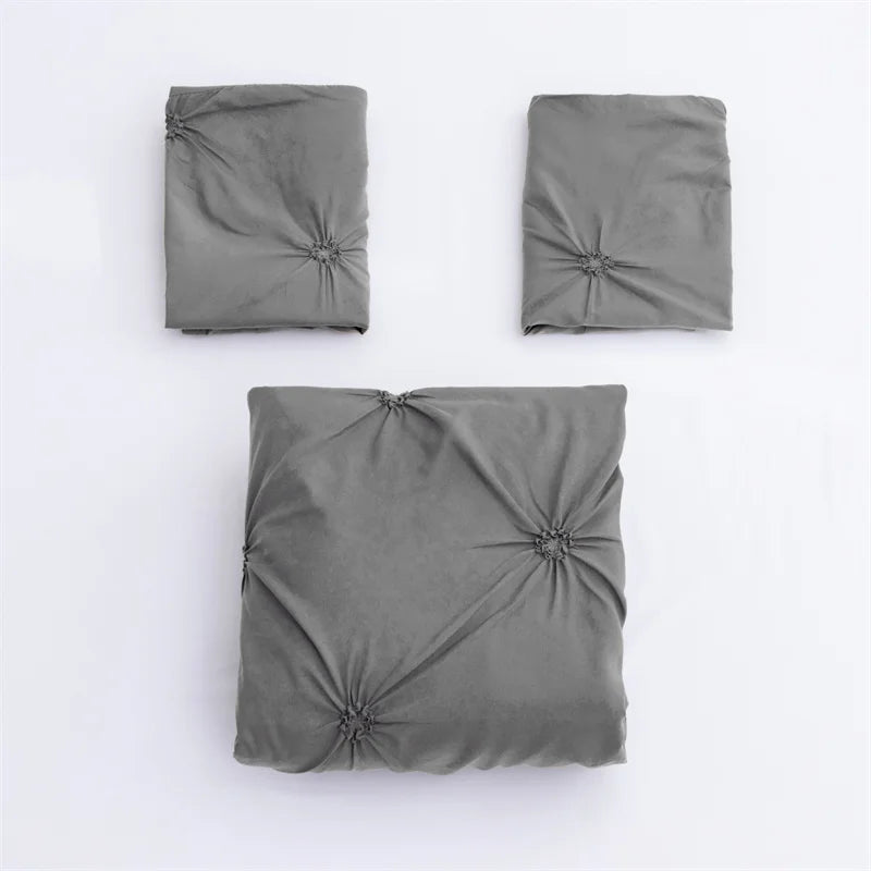 Queen Comfort Set 3Pieces, Gray Bed in a Bag Comforter Set for Bedroom