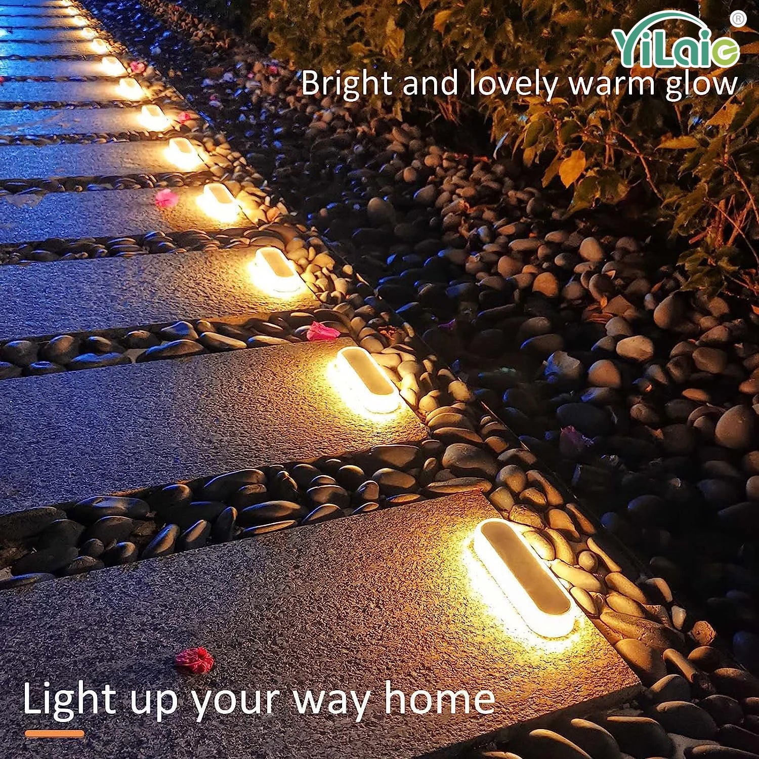 Quality Solar Step Lights Waterproof IP68 Warm White LED Path Lights