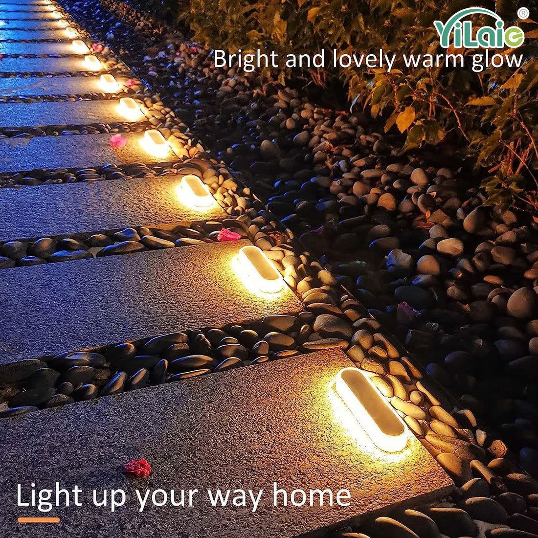 Quality Solar Step Lights Waterproof IP68 Warm White LED Path Lights
