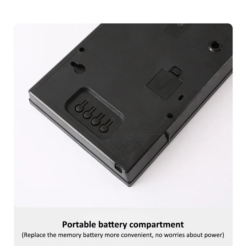 Digital Large Wall Clock Alarm Temperature Date Calendar Display