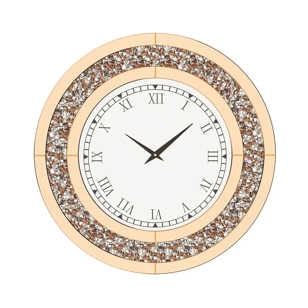 LUVODI 32inch Modern 3D Wall Clock Large Diamond Crystal