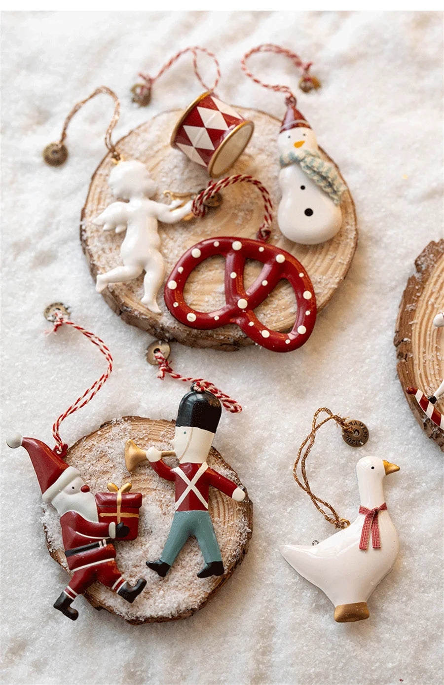 Metal Hand Painted Hanging Christmas Tree Decoration, Holiday Gift