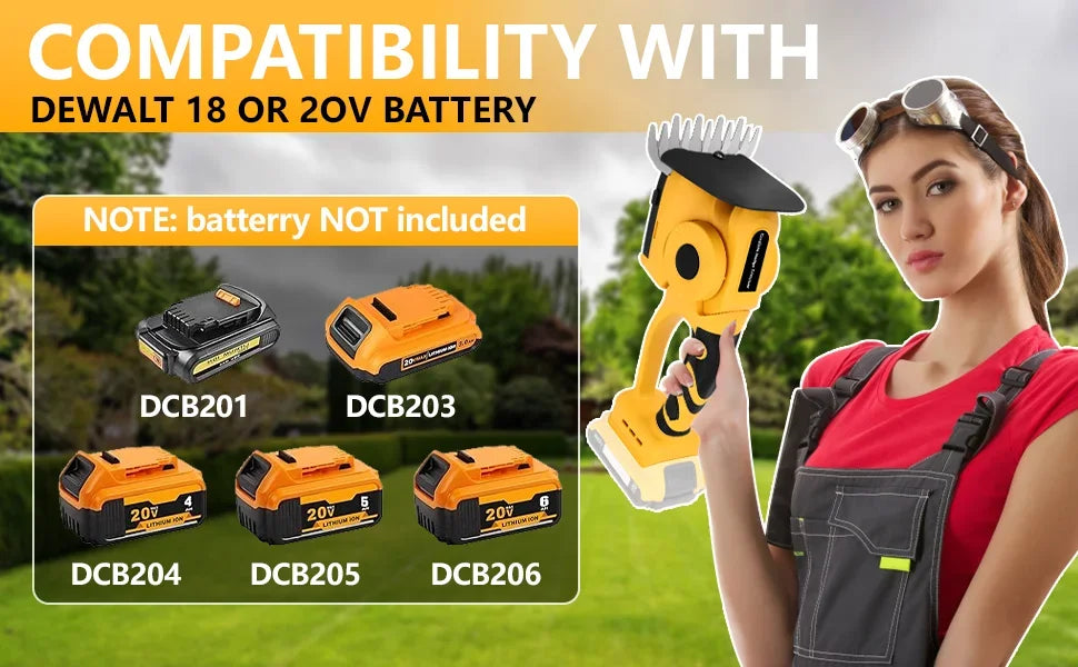 2 in 1 Electric Hedge Trimmer Cordless Handheld Grass Trimmer for Yard