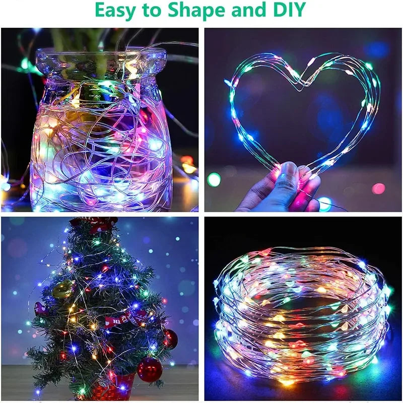 3M LED Curtain String Lights Fairy Decoration USB Holiday