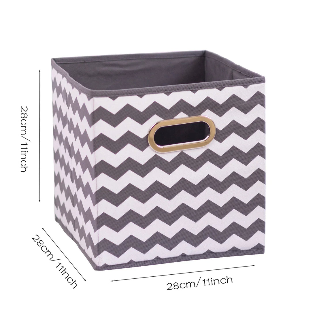 Foldable Organizer Basket With Handle Collapsible Storage Box