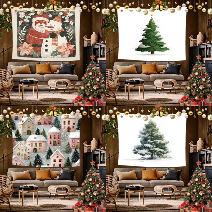 Moose Christmas Wall Hanging Background Cloth Hanging Cloth