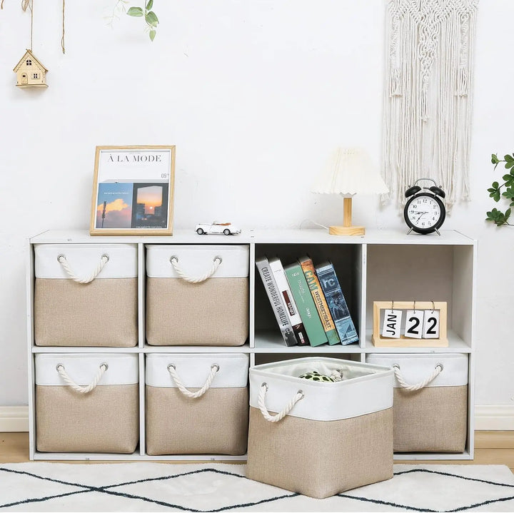 11 x 11 Inch Cube Storage Bins, Large Collapsible Fabric Storage Bin