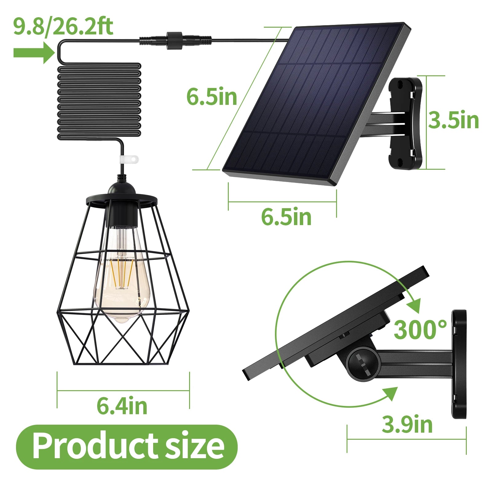 Solar Pendant Lights Indoor and Outdoor Super Bright IP65 Waterproof Solar