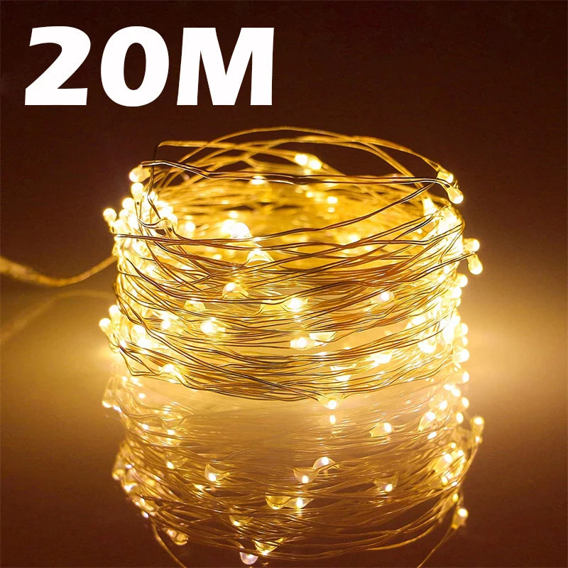 USB Led Fairy Lights Copper Wire String 20M 200LED