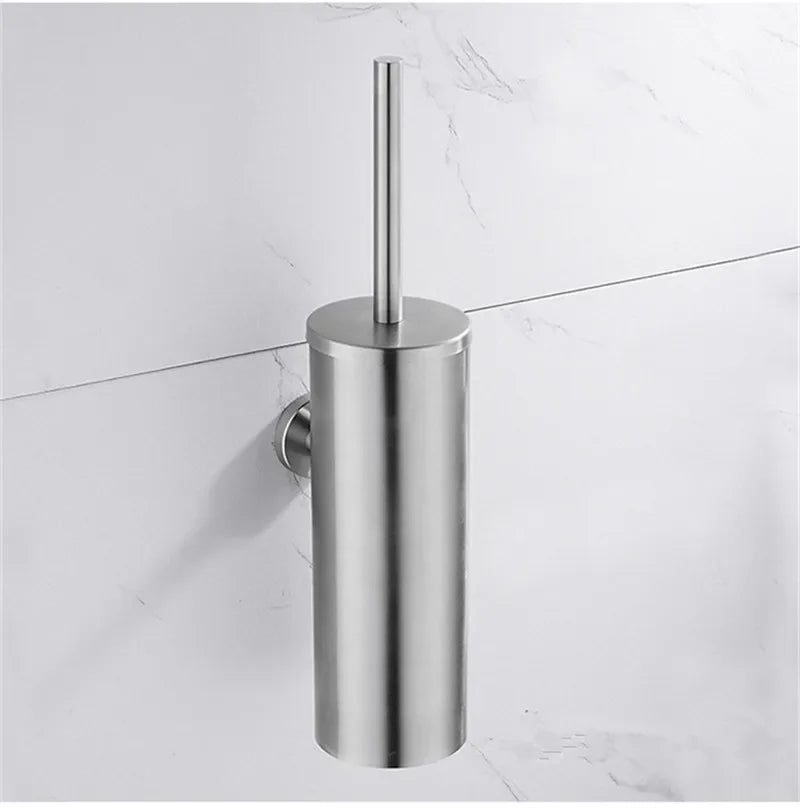 304 stainless steel toilet brush with base