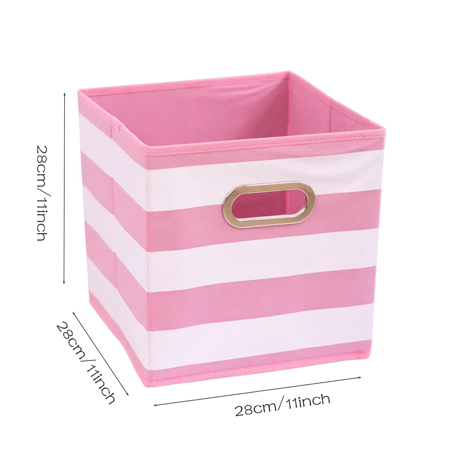 Foldable Organizer Basket With Handle Collapsible Storage Box