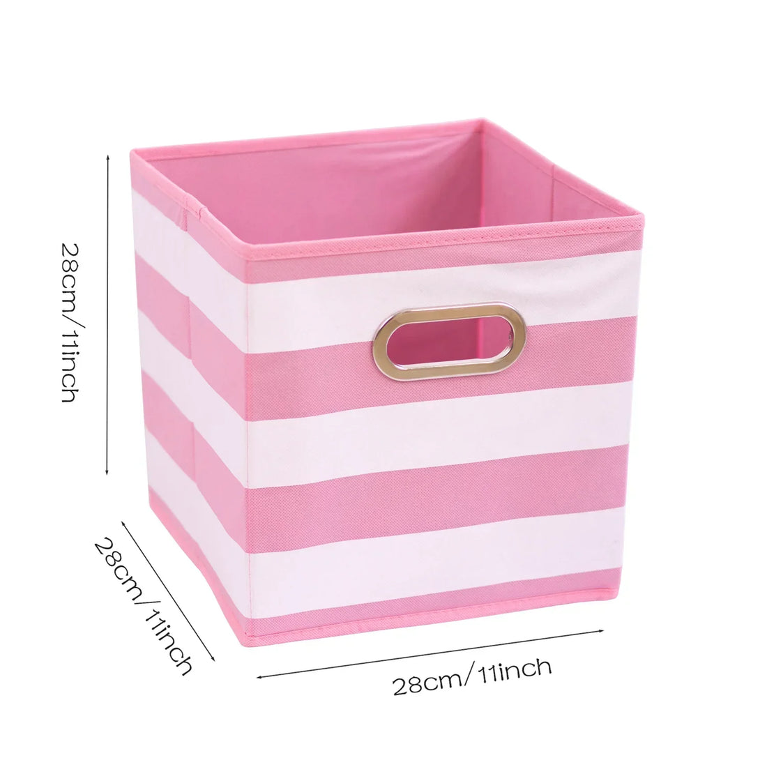 Foldable Organizer Basket With Handle Collapsible Storage Box