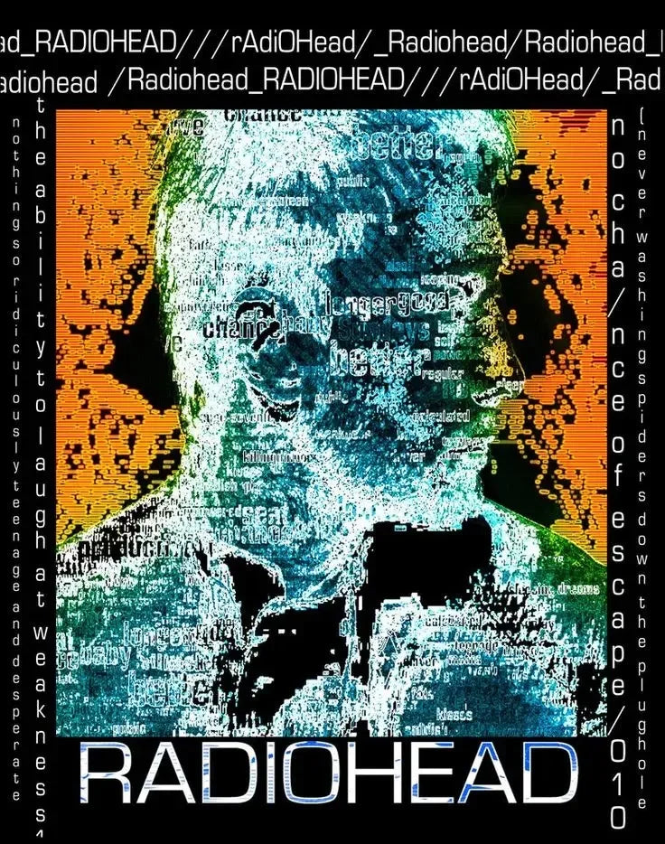 Scandinavian Classic Vintage Wall Art Rock Band Radiohead Music Canvas