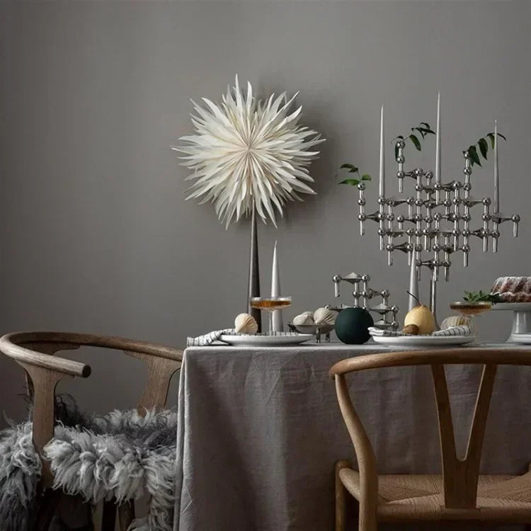 Metal Molecular Structure Candle Holder Nordic Silver Candlestick