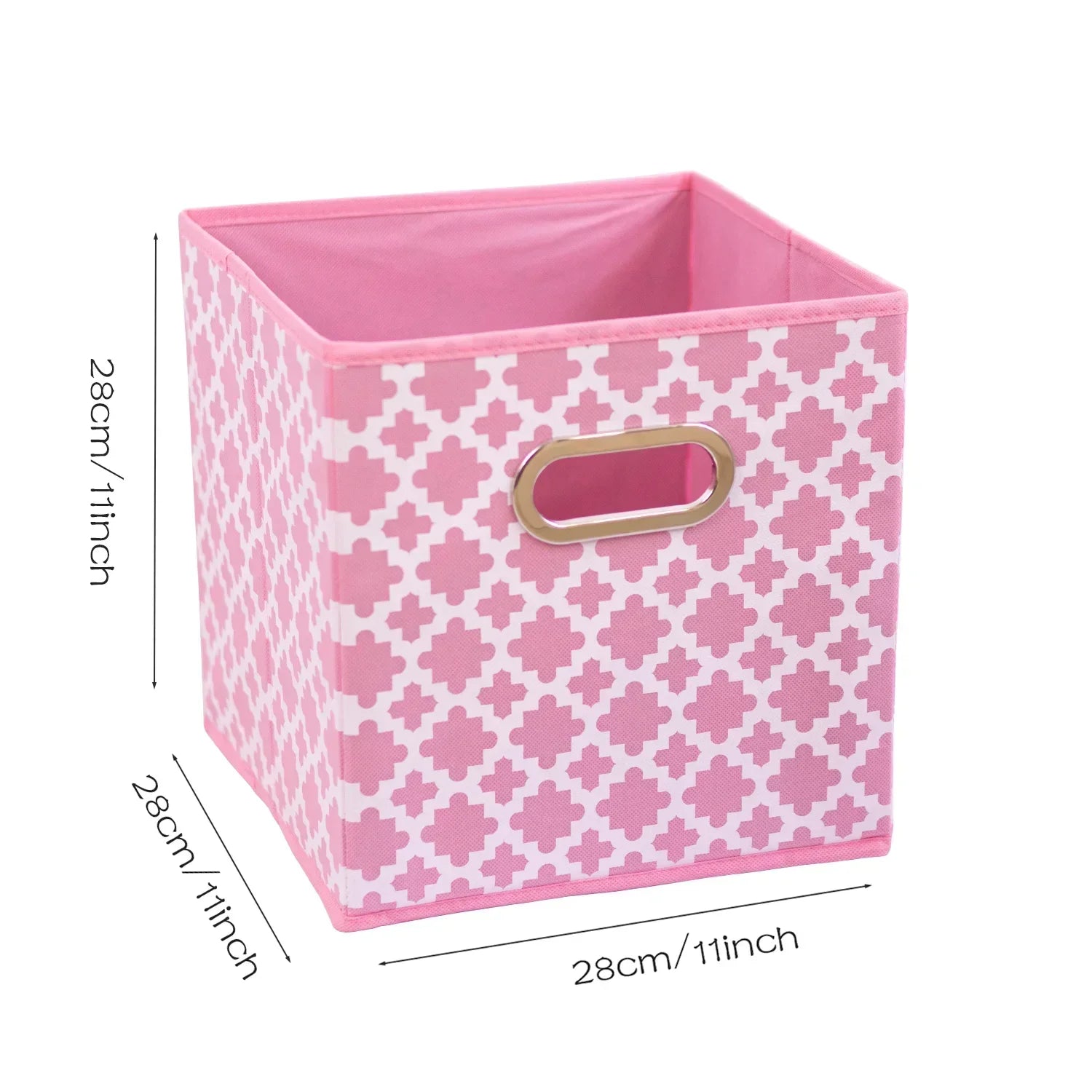 Foldable Organizer Basket With Handle Collapsible Storage Box