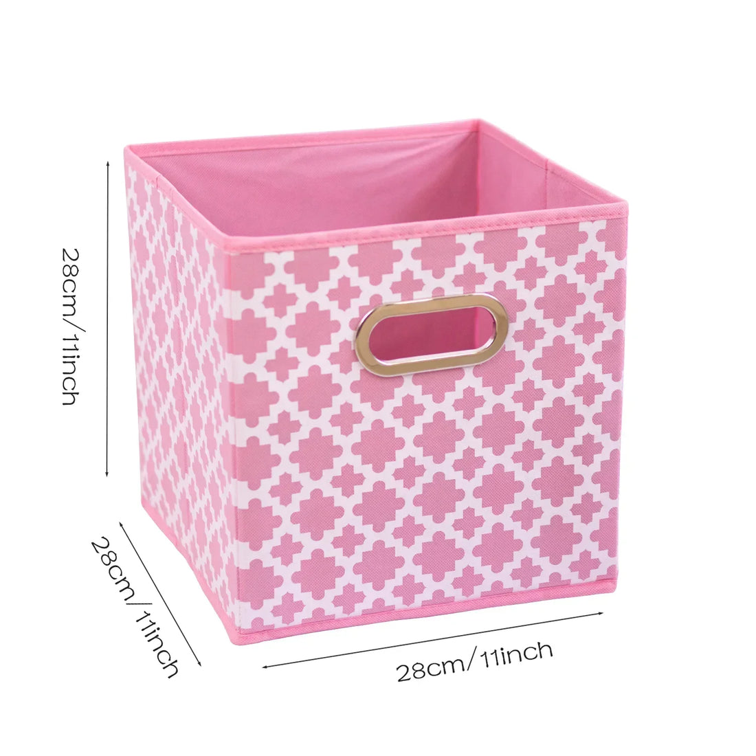 Foldable Organizer Basket With Handle Collapsible Storage Box