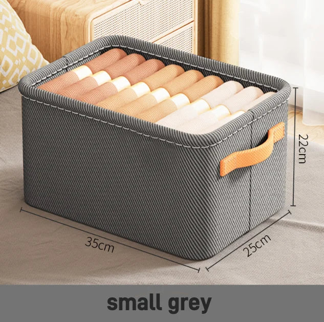Folding Cotton Linen Storage Box Basket For Storing Dirty Clothes Laundry Basket