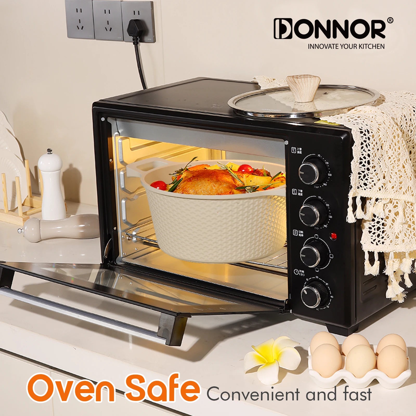 DONNOR Induction Cookware Set - Cookware Set with Lid