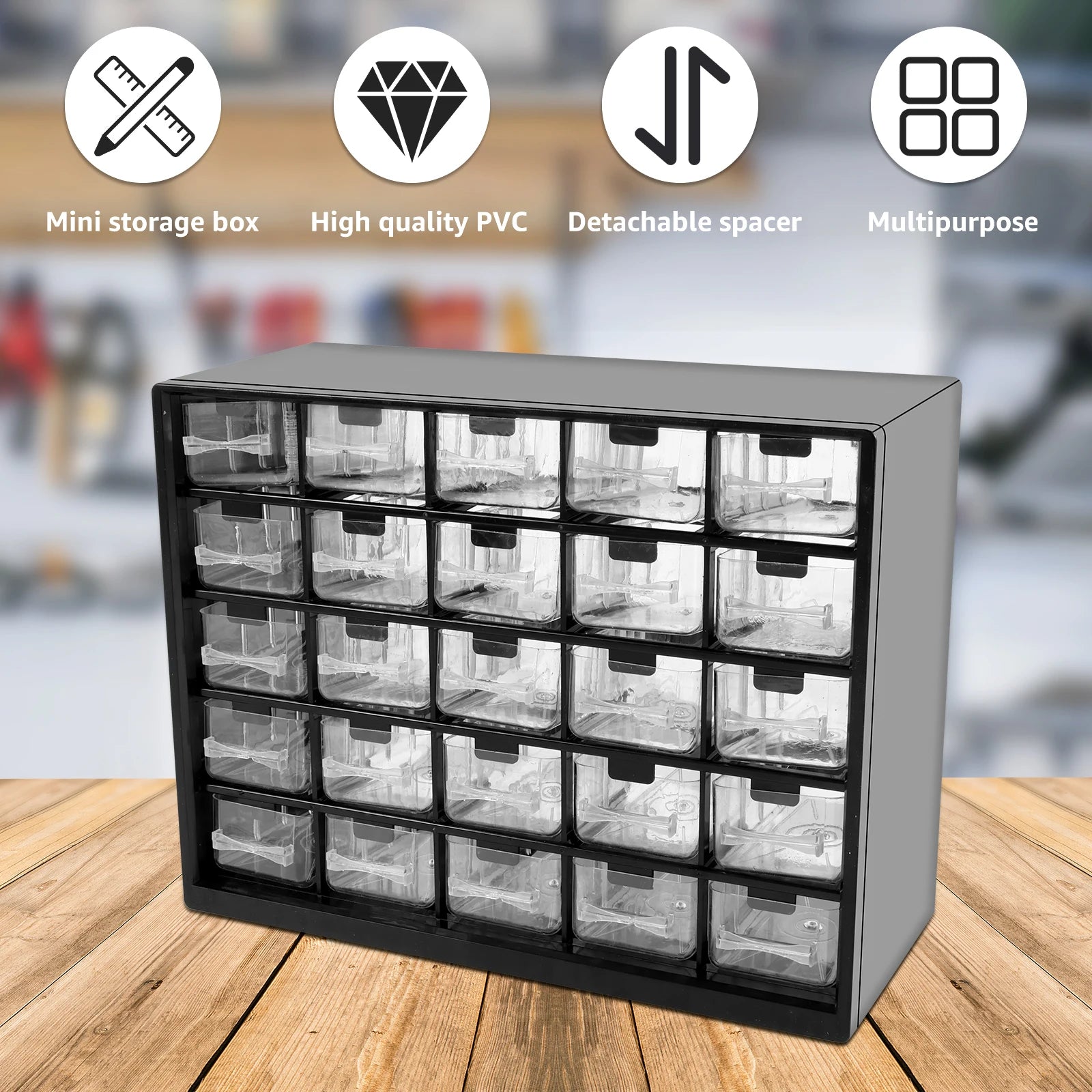 25 Drawer Plastic Drawer Storage Cabinet Storage Hardware and Craft Cabinet