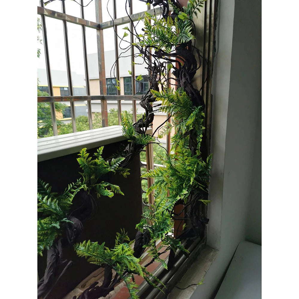 1.75 Meter Artificial Vine Green Leaf Simulation Rose Rattan Plant