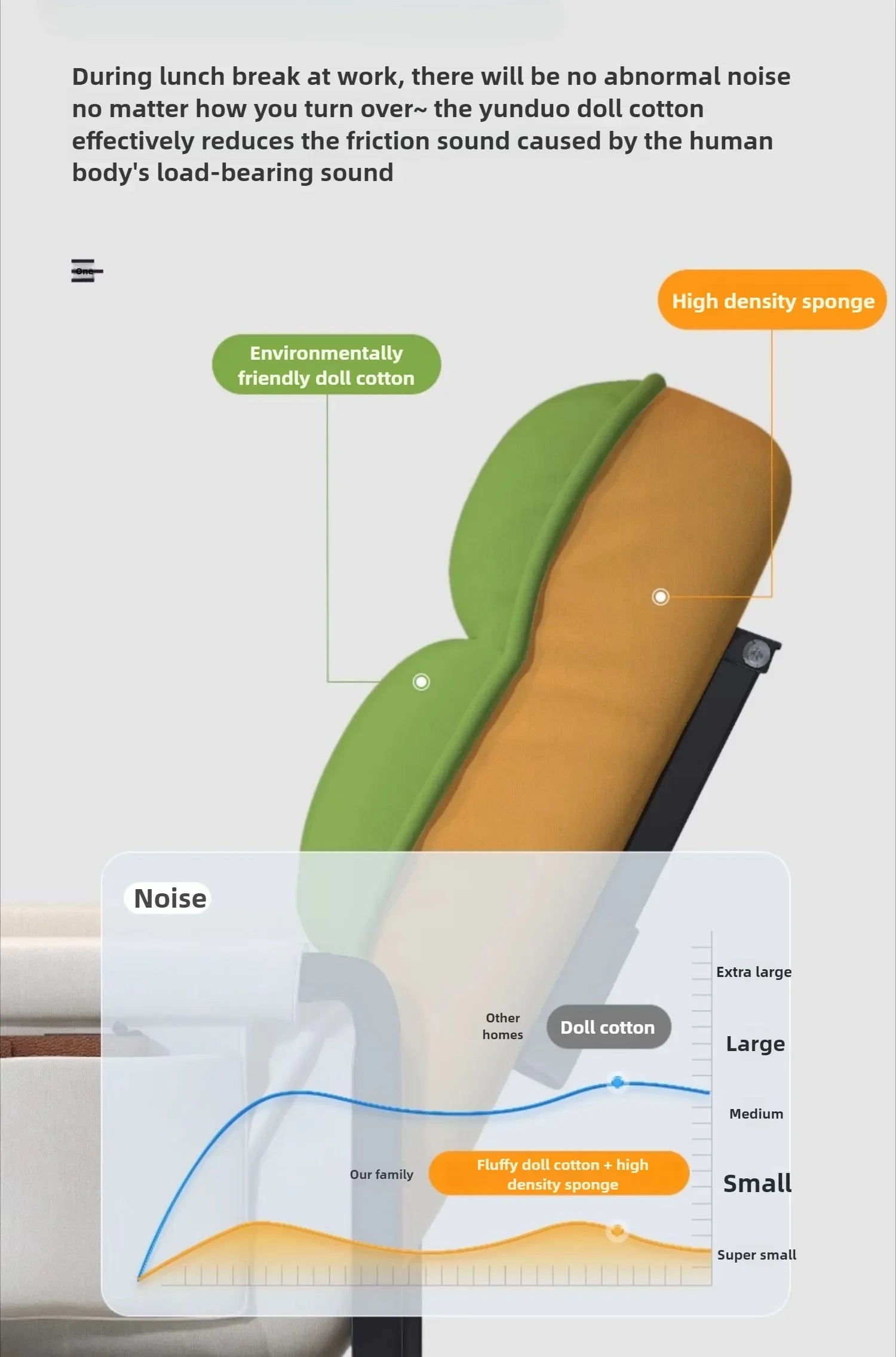 Reclining chair office lunch break folding chair