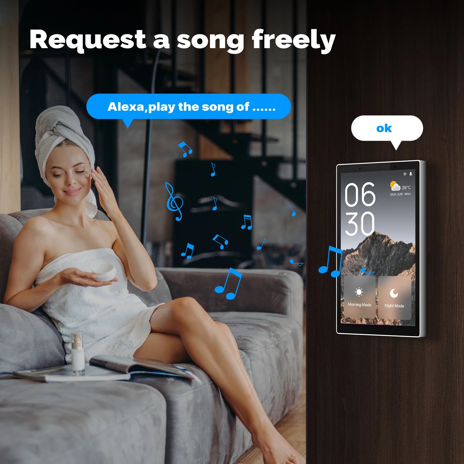 MOES Tuya Wifi Smart 5-inch Touch Screen Voice Control